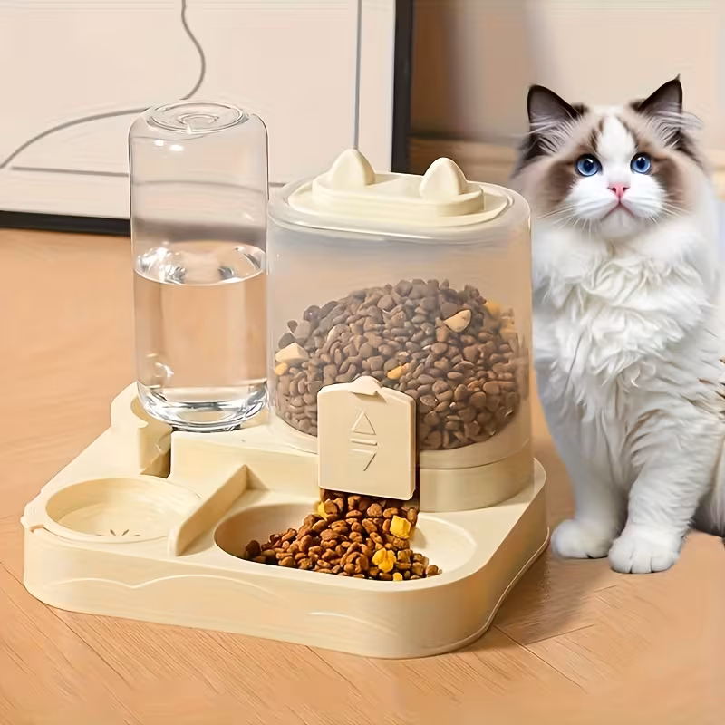 Pet Automatic Feeder Mechanical Timer | No Batteries Needed, Gravity Fed