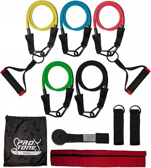 5-Piece Resistance Bands + Fitness Ring Set | Full Body Toning, Portable for Home Use